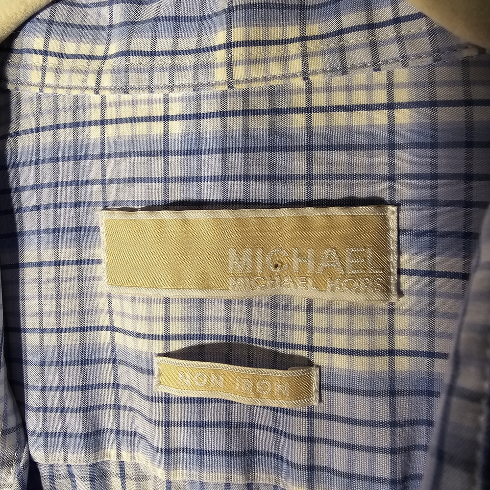 Michaels Men's Blue Checkered Shirt